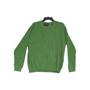 Golden Bear Alpaca Mens Green V-Neck Sweater Size M